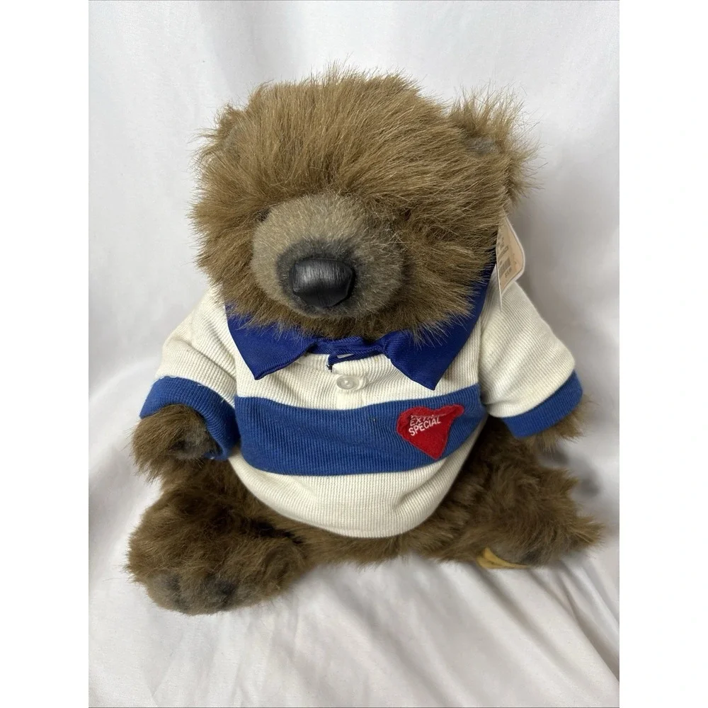 Vtg 1994 Pot Belly‎ Fancy Zoo Brown Bear Plush You're Extra Special